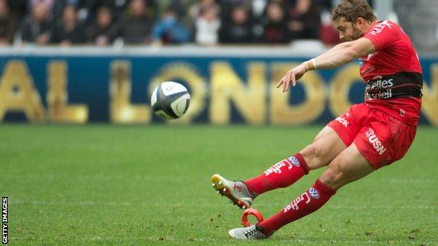 Wales full-back Leigh Halfpenny missed one kick out of eight to send Toulon into the final