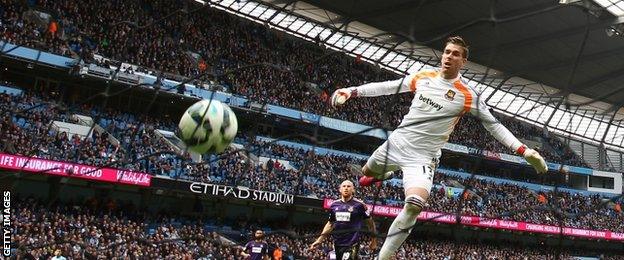 James Collins' own goal put Man City ahead against West Ham