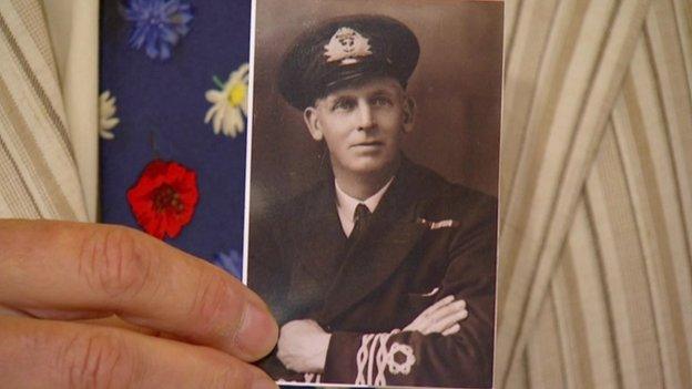 Mr Cook brought along a wartime photograph of his grandfather to the Antiques Roadshow