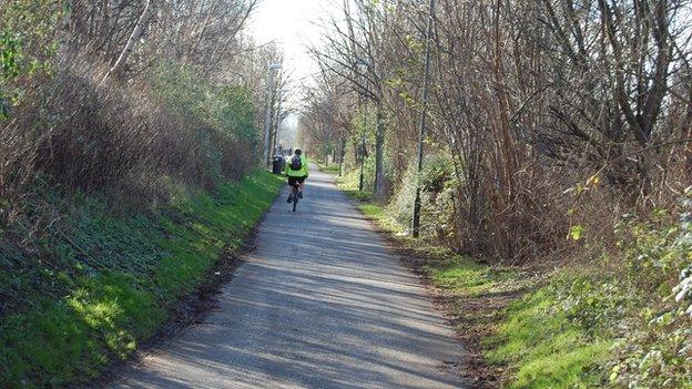 Bristol and Bath railway path at Lawrence Hill