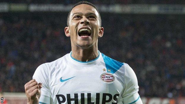 PSV Eindhoven forward Memphis Depay