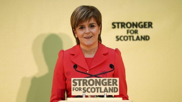 Nicola Sturgeon at manifesto launch