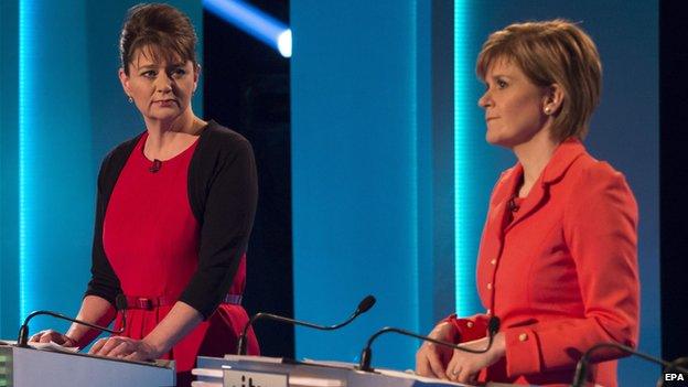 Leanne Wood and Nicola Sturgeon