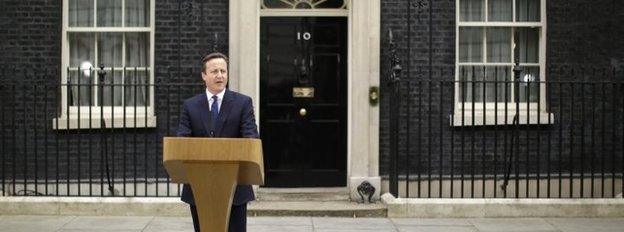 David Cameron in Downing Street