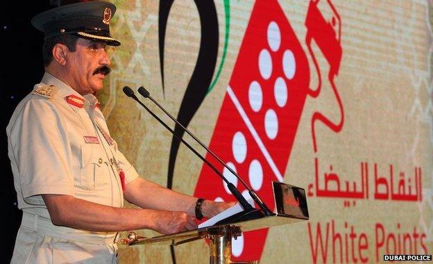 Dubai's police chief Maj Gen Khamis Mattar al-Mazeina