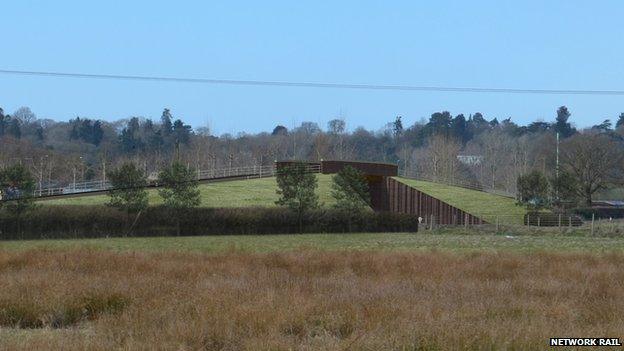 Artist's impression of the bridge planned for Ufton Nervet rail crossing