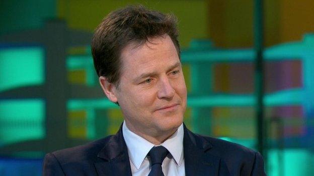 Liberal Democrat leader and deputy PM Nick Clegg