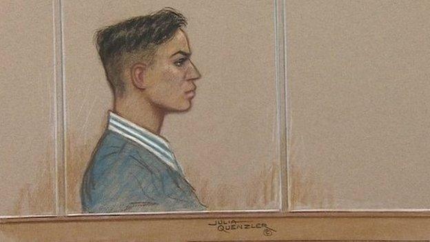 Kazi Islam - Terror trial Old Bailey - court drawing