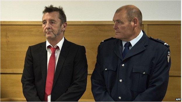 AC/DC drummer Phil Rudd pleads guilty to threat to kill - BBC News