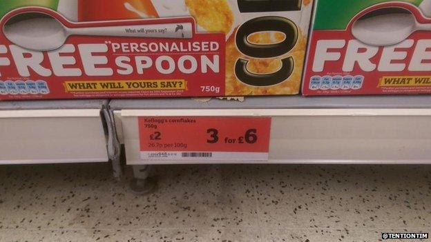 supermarket price labels