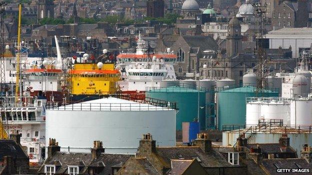 Tanks at Aberdeen Harbour