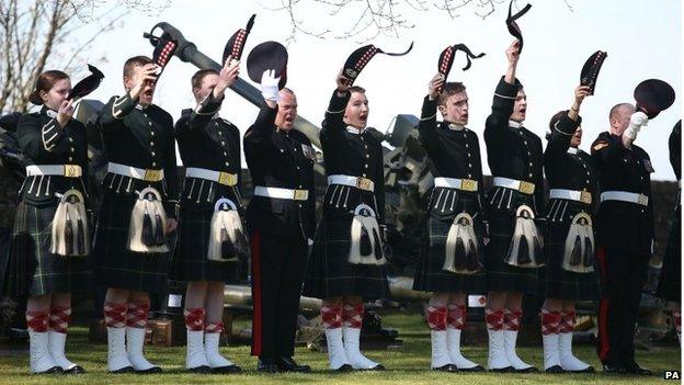 Officer cadets from Glasgow and Strathclyde and Tayforth universities Officer Training Corps