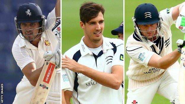 Nick Compton, Steven Finn and Sam Robson