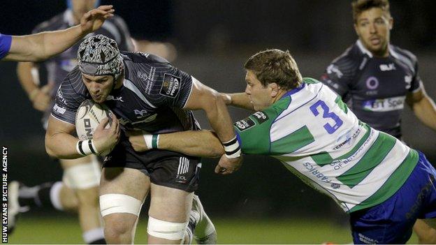 Dan Lydiate in action for Ospreys