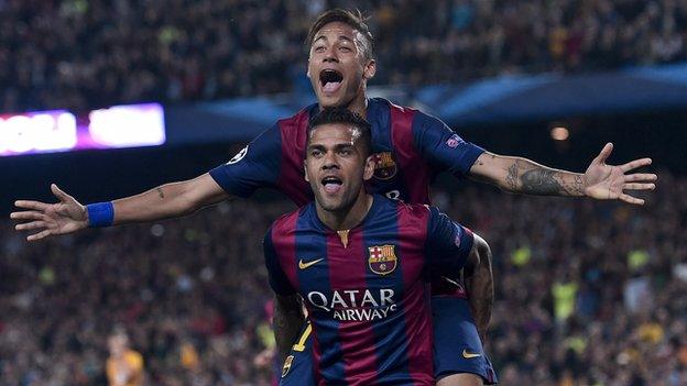 Neymar and Dani Alves