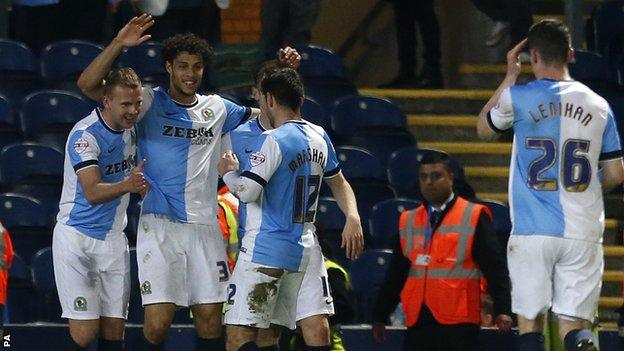 Blackburn celebrate against Millwall