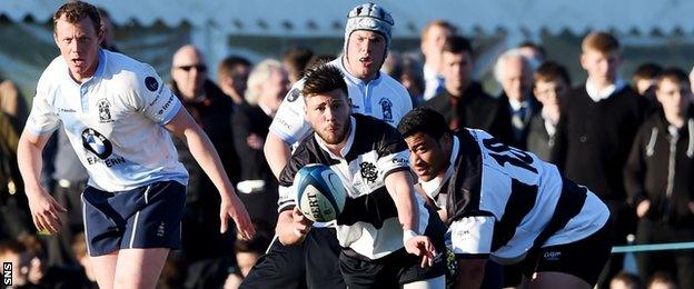 Ali Price in action for the Barbarians