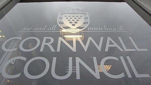 Cornwall Council sign