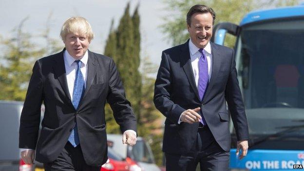 Boris Johnson and David Cameron