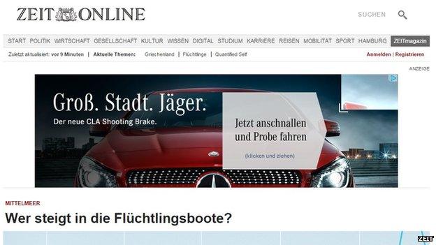 Zeit Online website