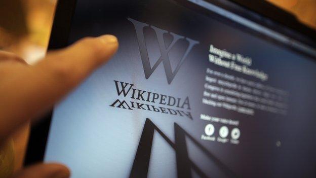 Wikipedia screen