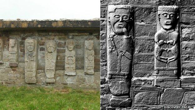 Medieval sculptures at White Island in County Fermanagh