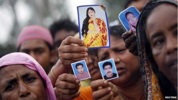 Relatives of Rana Plaza victims