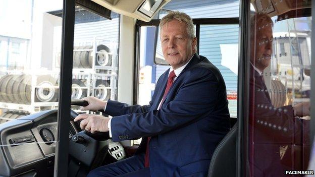 Peter Robinson on Routemaster bus