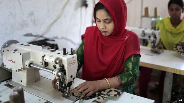 Worker at Bangladeshi garment factory