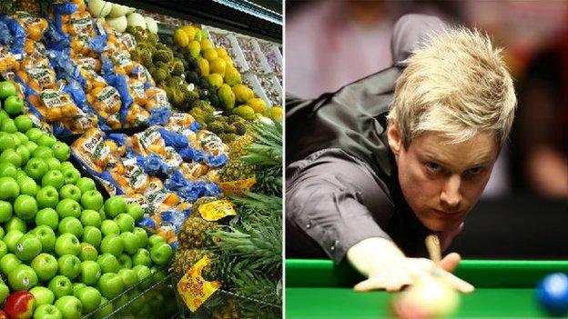 Fruit & veg and Neil Robertson