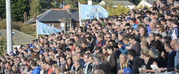 Scotstoun Stadium on matchday; Glasgow Warriors v Leinster, September 2014