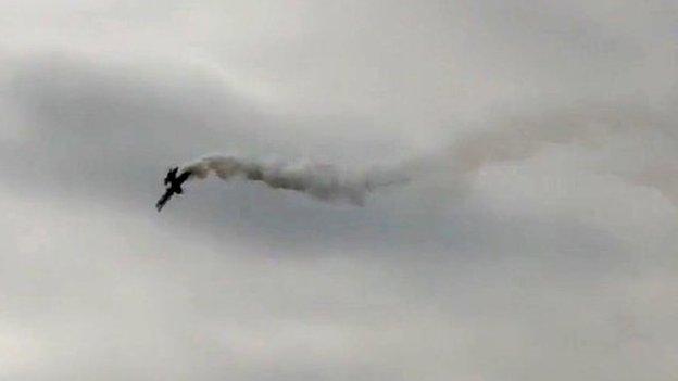 Plane which crashed at Old Buckenham