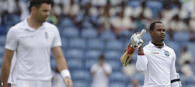 Samuels scored 103 from 228 balls