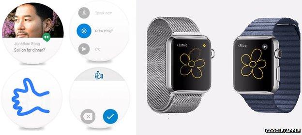 Android Wear and Apple Watch