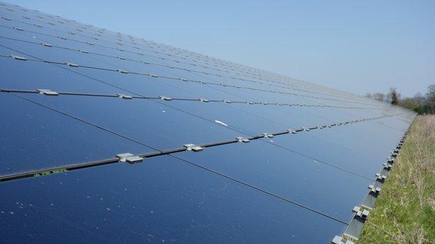 Solar panels at Willersey farm