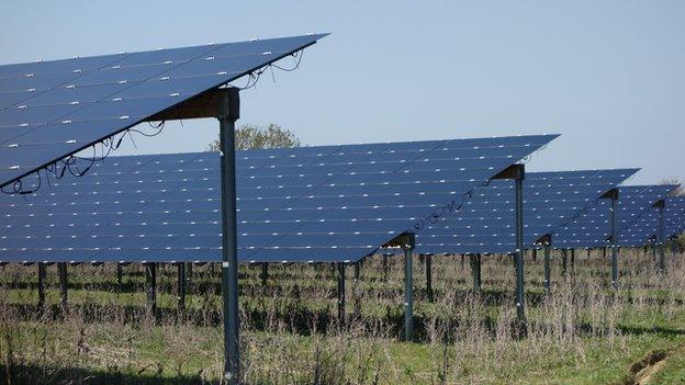 Solar panels at Willersey farm