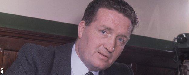 Jock Stein in his early days as Celtic manager