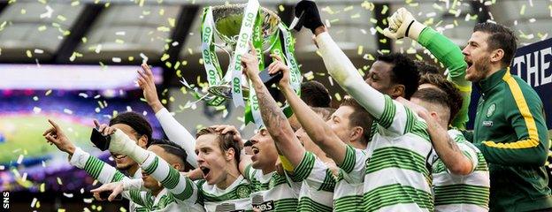 Stefan Johansen helped Celtic win the Scottish League Cup this season