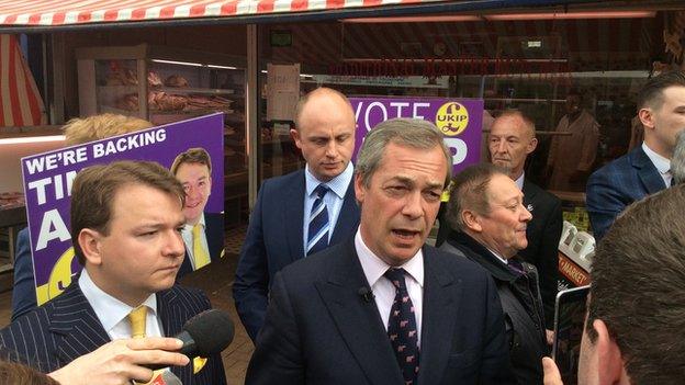 Nigel Farage out in South Ockendon