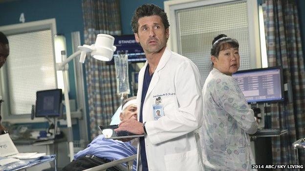Patrick Dempsey as Derek Shepherd in Grey's Anatomy