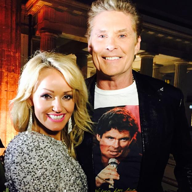 Hayley Roberts and David Hasselhoff