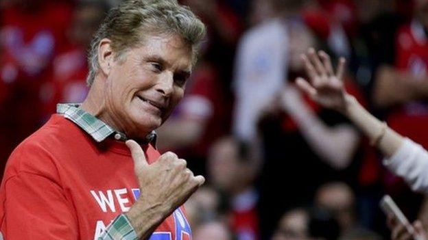 David Hasselhoff at basketball