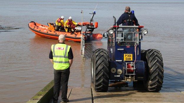 Lifeboat being launched