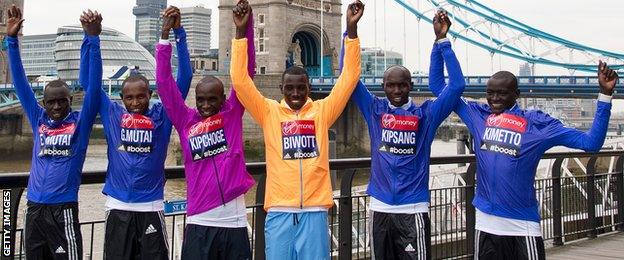 London Marathon men's elite field