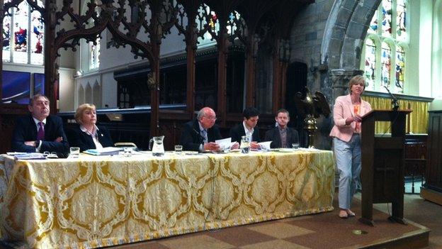 Candidates at a church