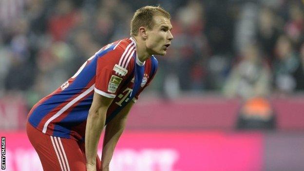 Bayern Munich defender Holger Badstuber