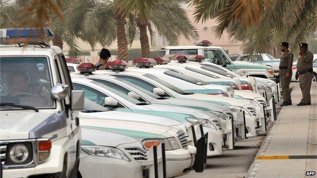 Saudi police cars (file image)