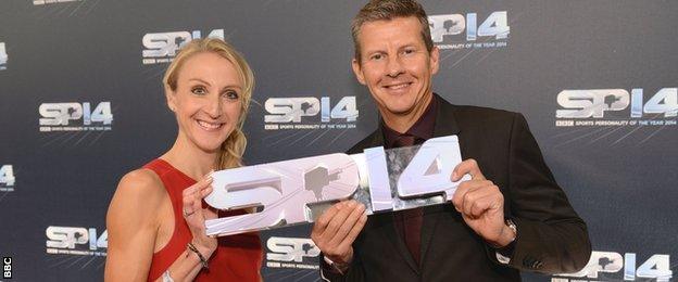 Paula Radcliffe (left) with Steve Cram