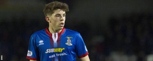 Inverness Caledonian Thistle midfielder Ryan Christie