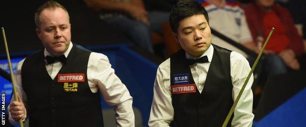 John Higgins and Ding Junhui